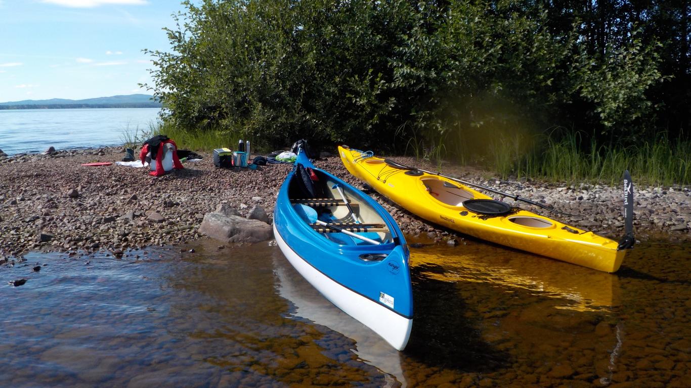 kanot kajak på Orsasjön