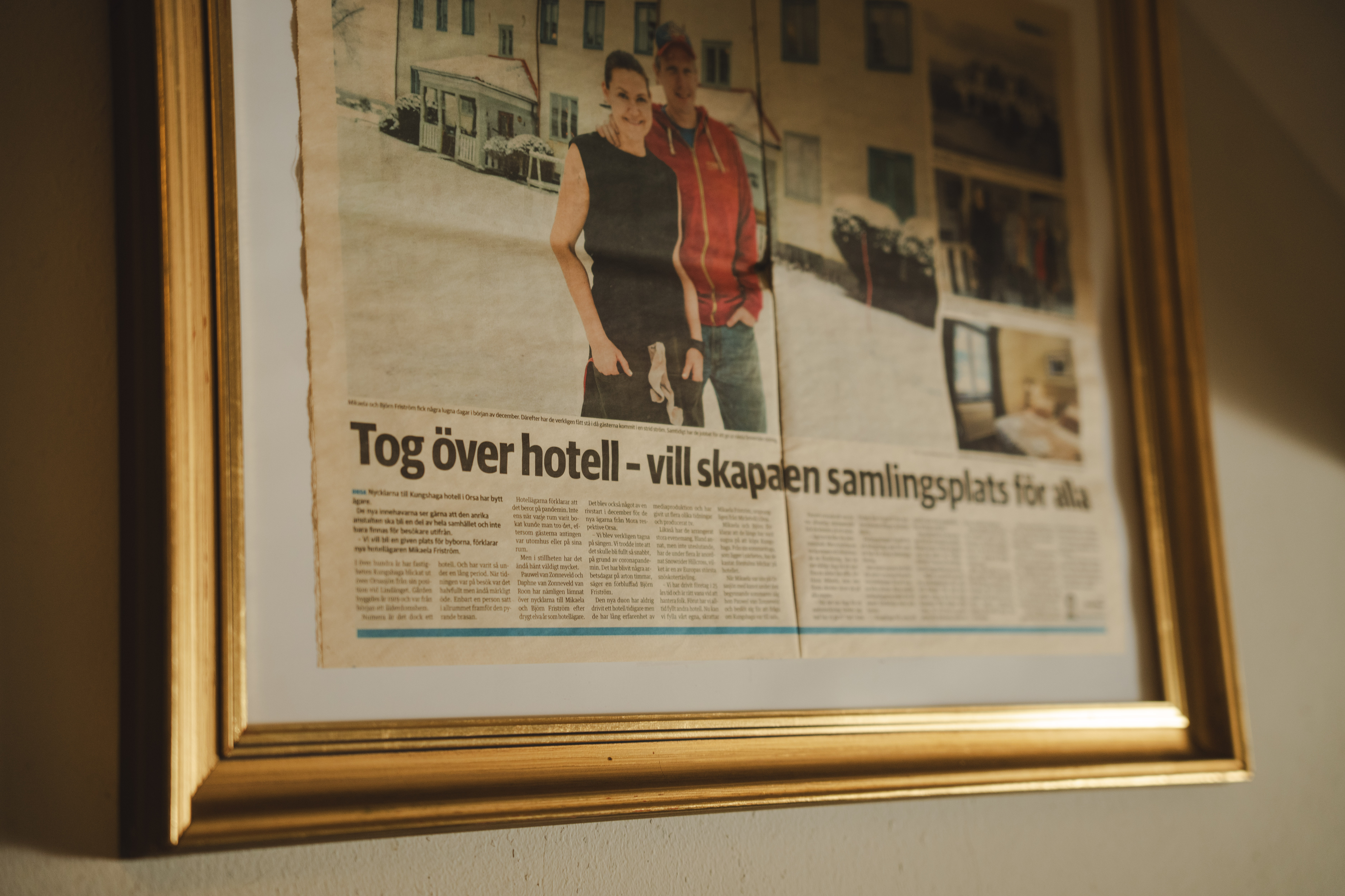 Tidningsartikel: Tog över hotell, vill skapa en samlingsplats för alla